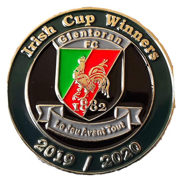 2020 Irish Cup Winners Pin badge 